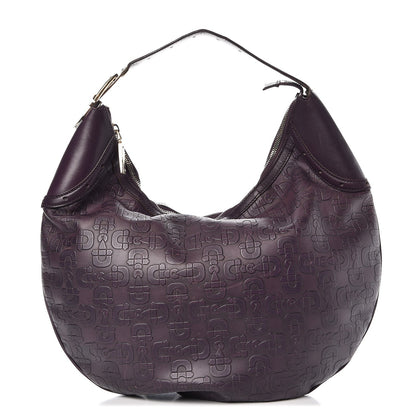 Gucci Calfskin Horsebit Embossed Glam Hobo Purple 1 of 16