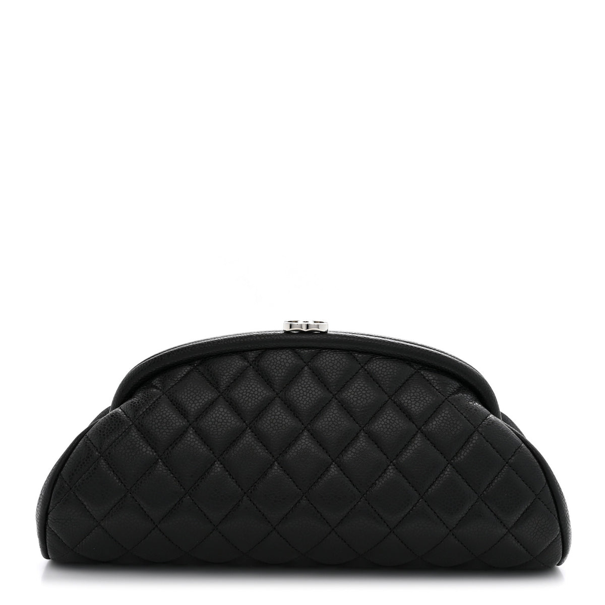 Caviar Quilted Timeless Clutch Black