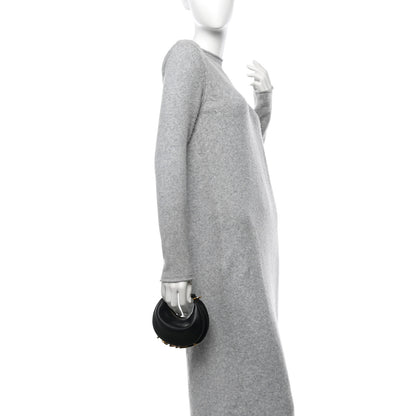 Fendi Vitello Grace Matte Nano Fendigraphy Hobo Charm Black 2 of 11