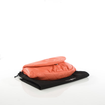 Chanel Caviar Half Moon Wallet On Chain WOC Orange 4 of 8