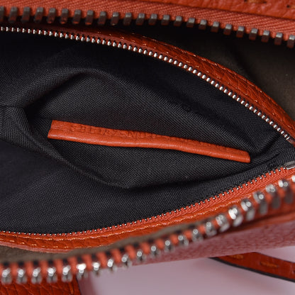 Fendi Calfskin Romano Selleria Lei Boston Tote Dark Orange 9 of 11