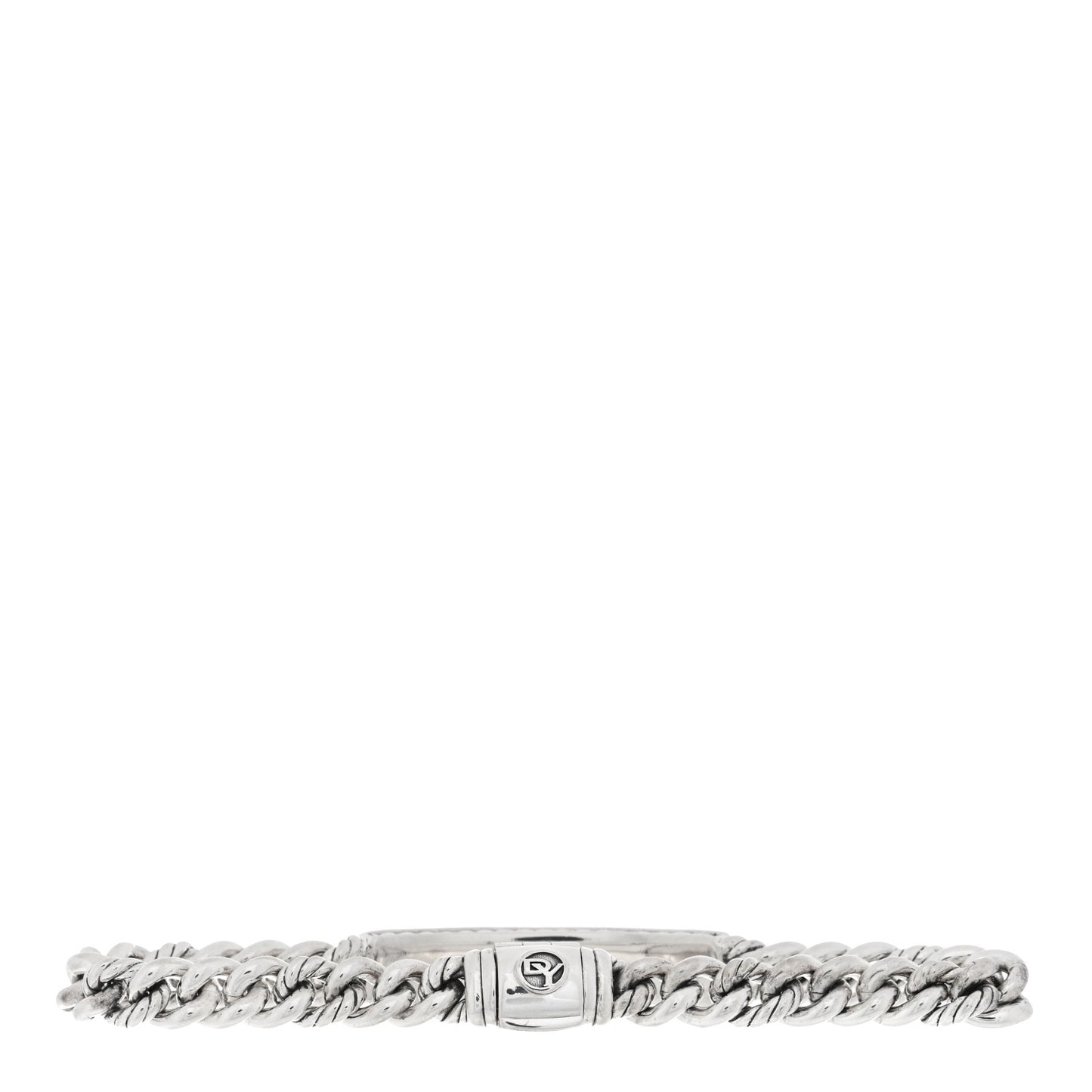 Sterling Silver Diamond 7mm Petite Pave Curb Link Love ID Bracelet