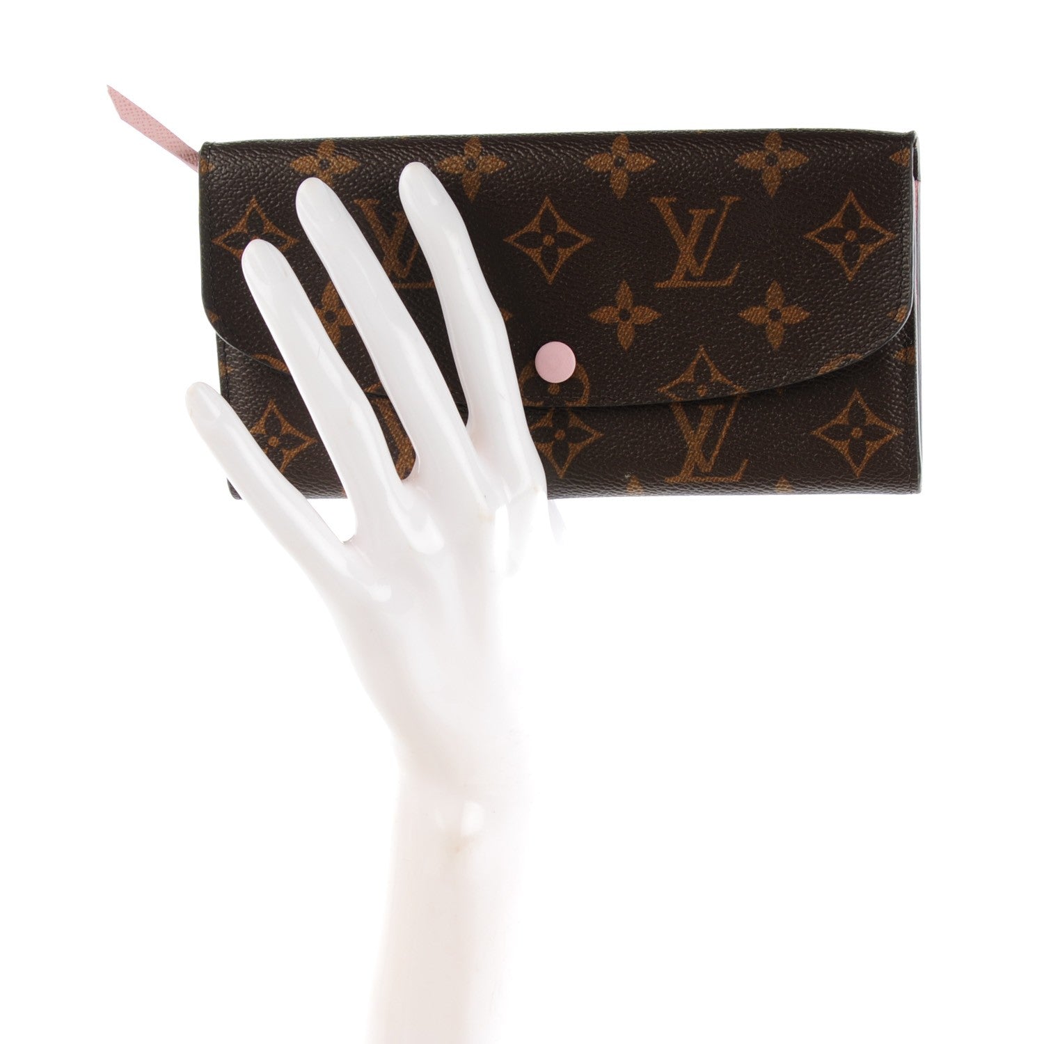 Louis Vuitton Monogram Emilie Wallet Rose Ballerine 2 of 7
