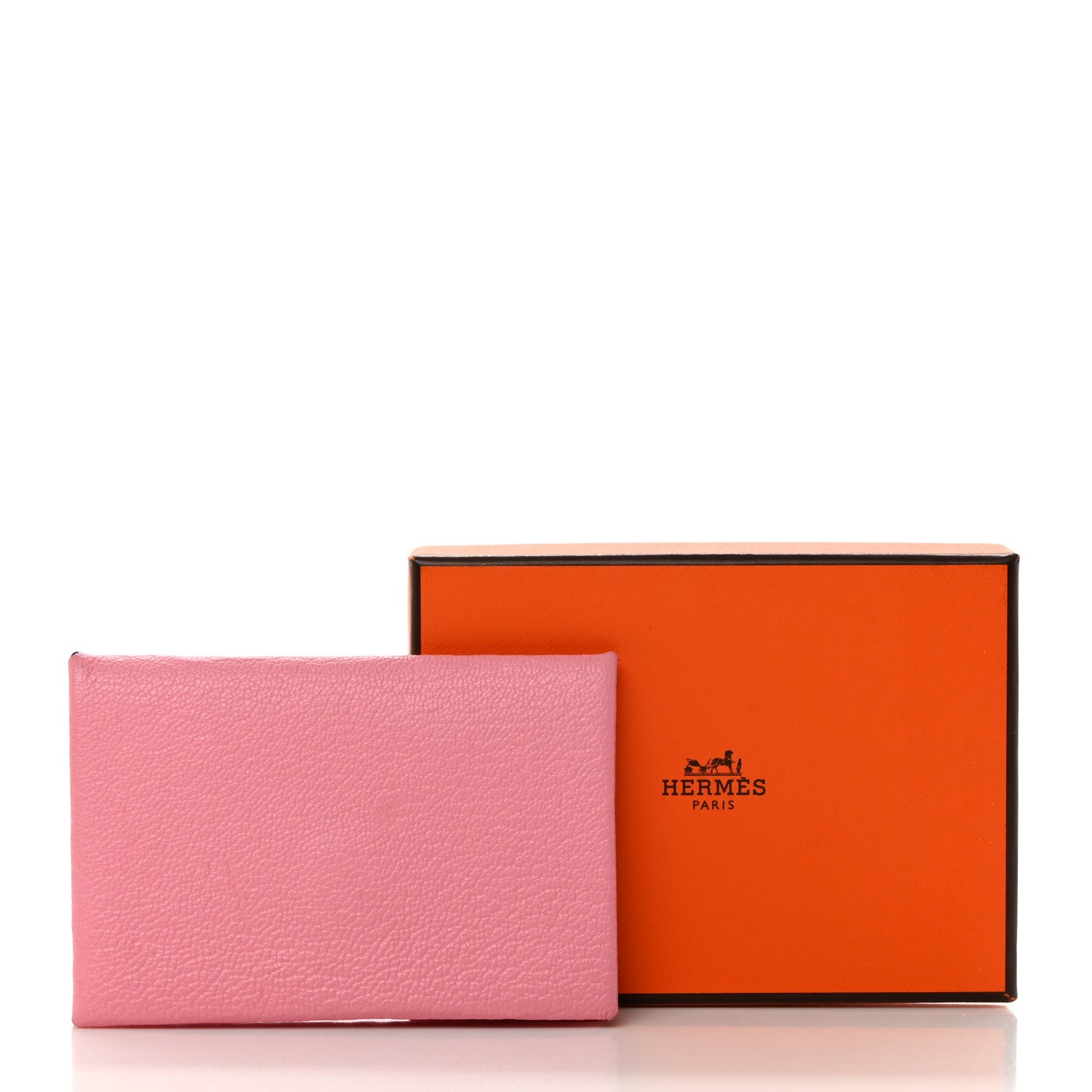 Hermes Chevre Mysore Verso Calvi Card Case Rose Ete Cuivre 8 of 8
