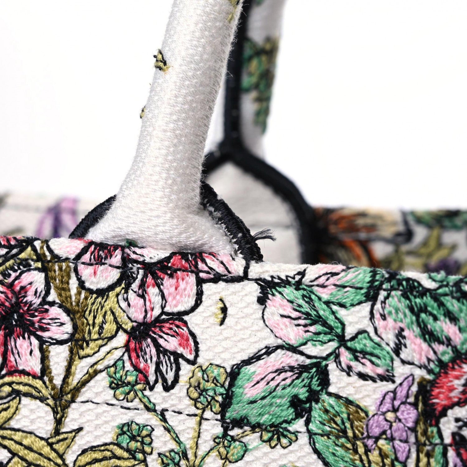 Christian Dior Canvas Embroidered Large D-Constellation Book Tote Latte Multicolor 15 of 16