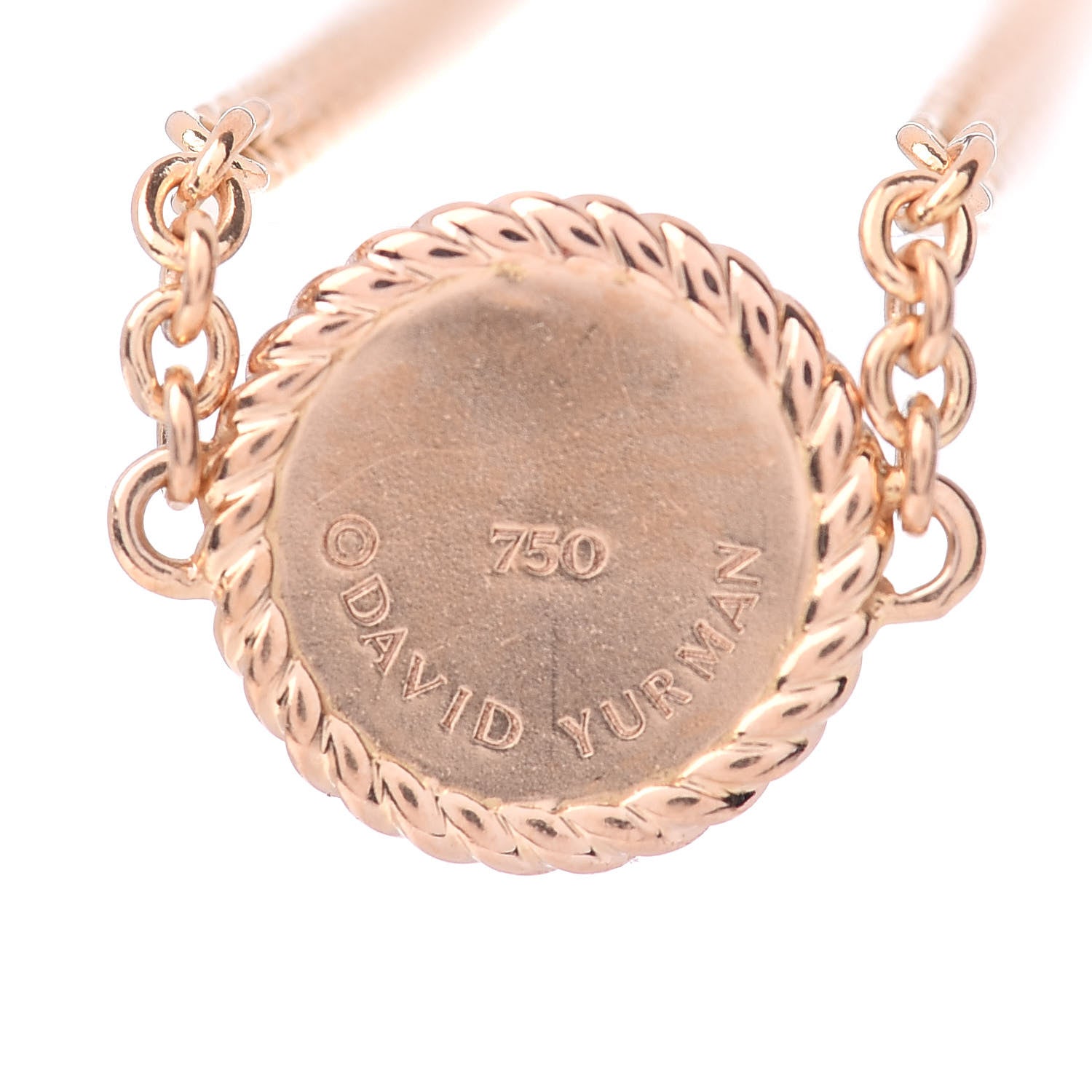 David Yurman 18K Rose Gold Diamond Cable Collectibles Pave Charm Bracelet 4 of 4