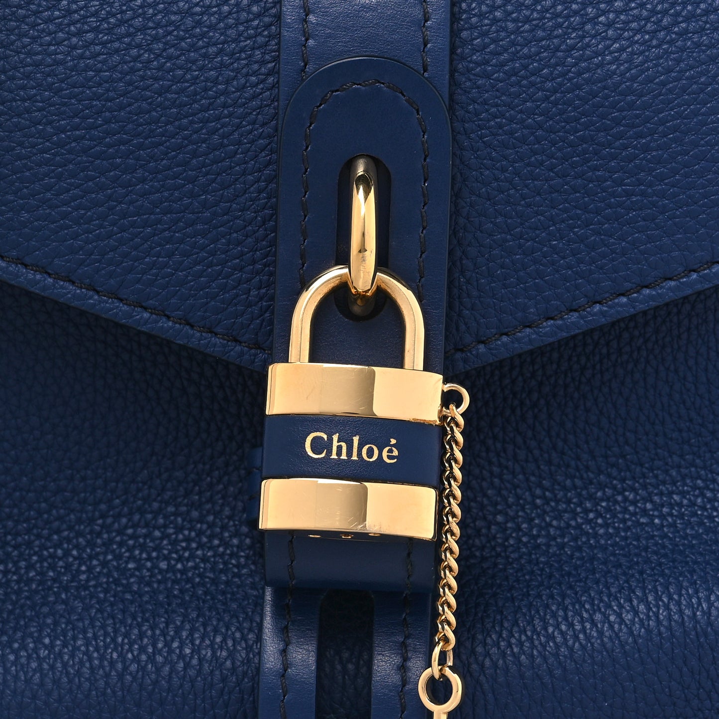 Grained Calfskin Small Aby Day Shoulder Bag Blue