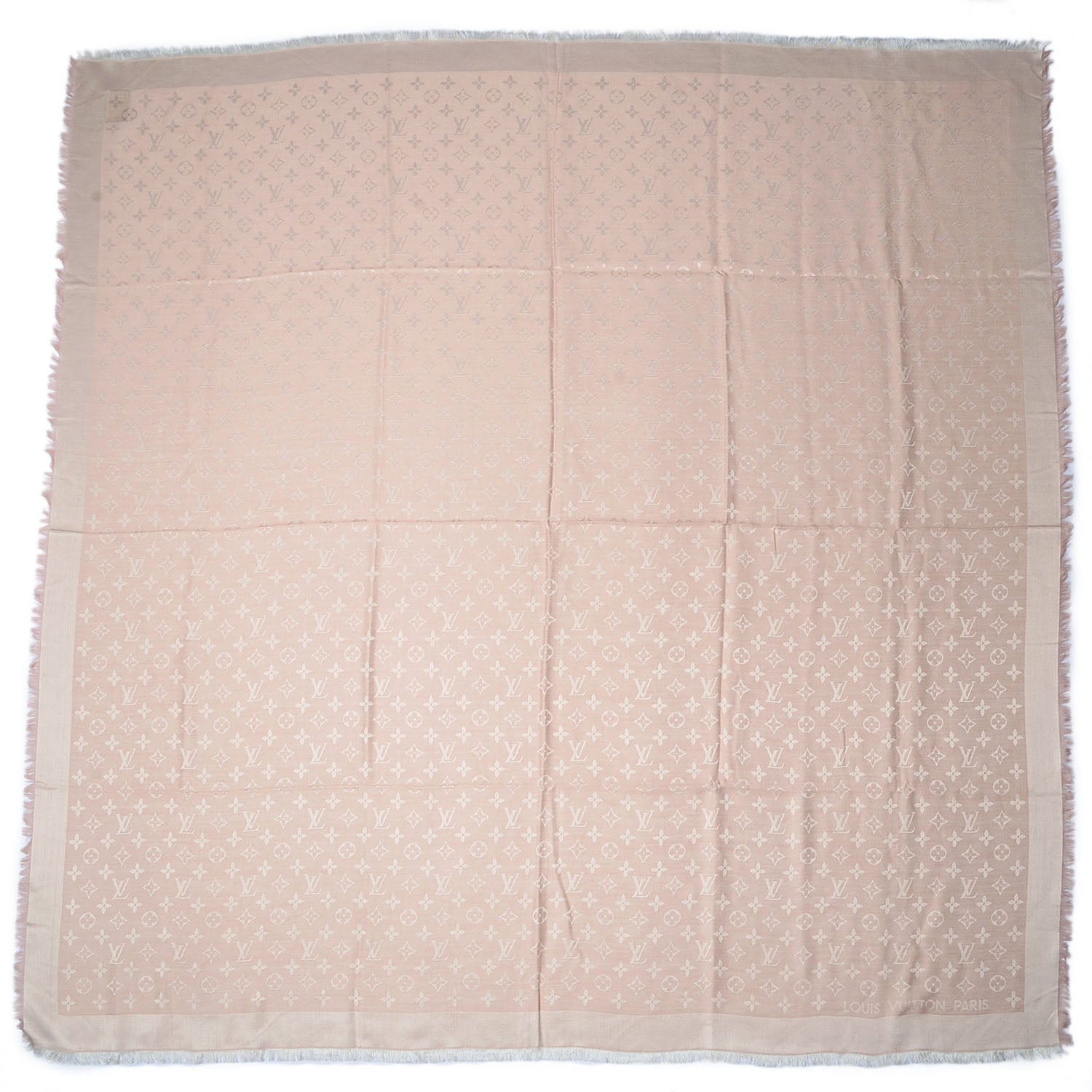 Louis Vuitton Monogram Denim Shawl Rose 3 of 5
