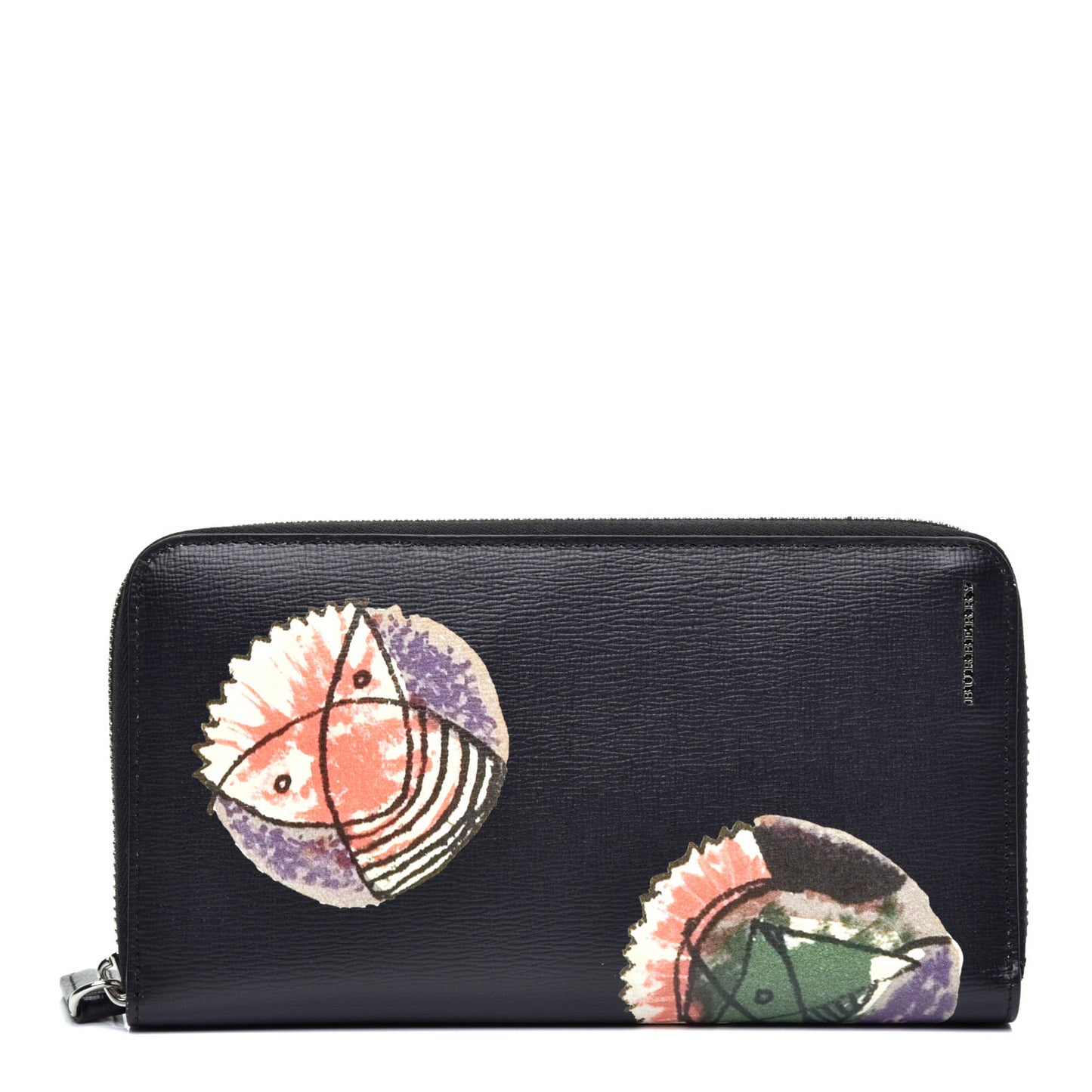 Coated Canvas Printed Organizer Wallet Black