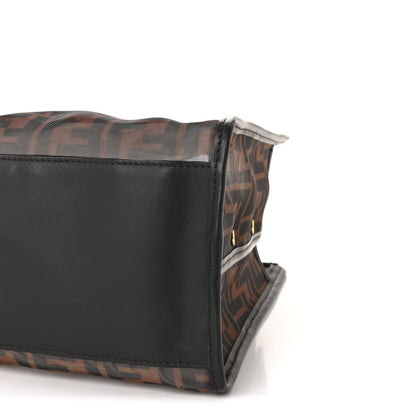 Fendi Mesh Vitello Century FF 1974 Medium Peekaboo Defender Cover Marrone Black Ebano 10 of 10