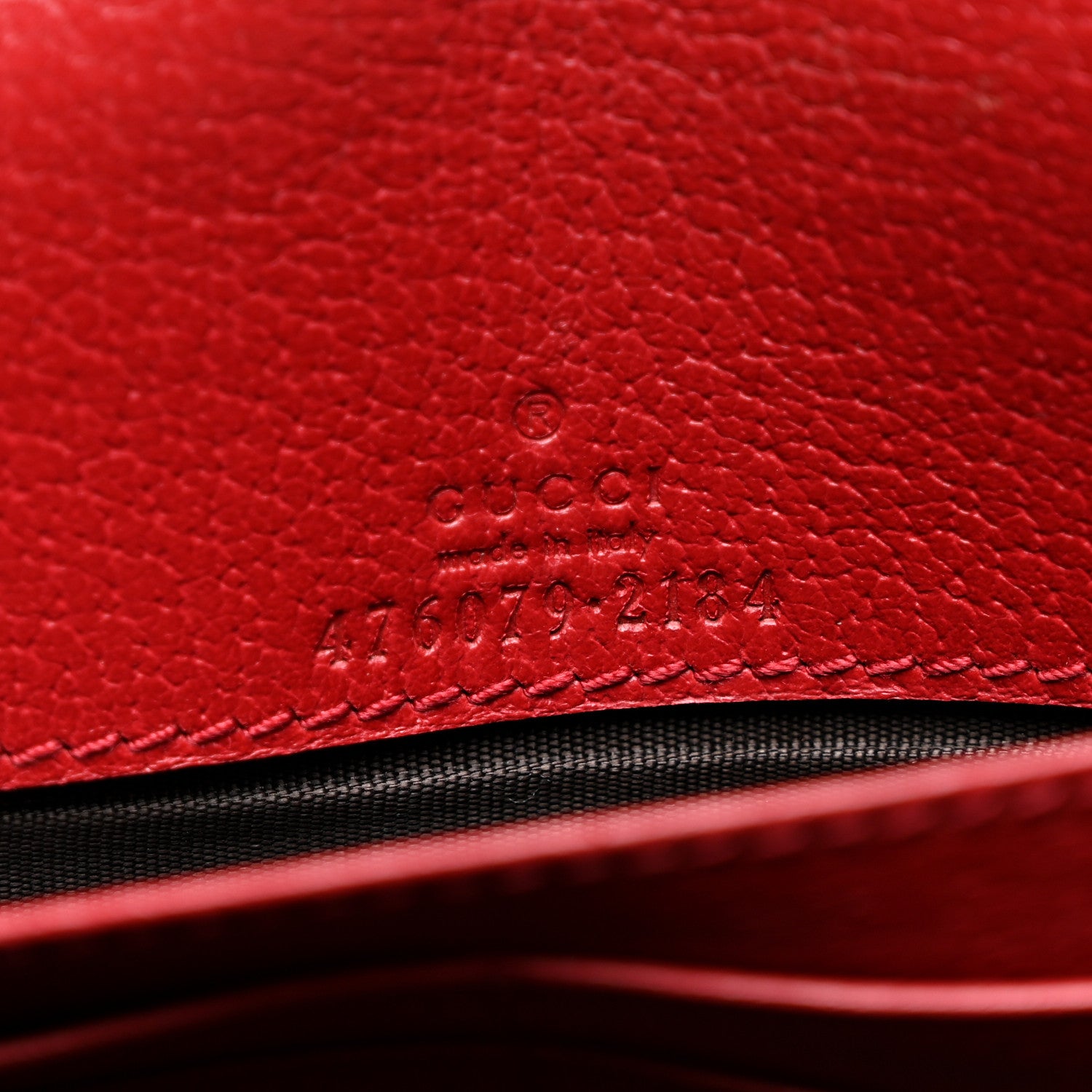 Gucci GG Supreme Monogram Web Queen Margaret Chain Wallet Red 6 of 11