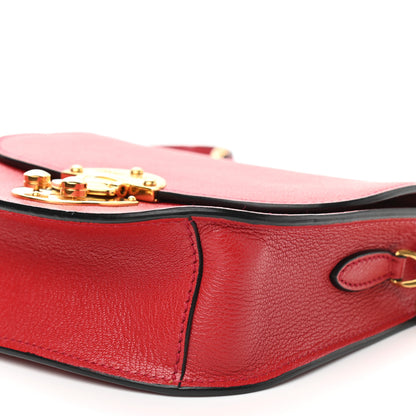 Miu Miu Goatskin Madras Shoulder Bag Fuoco 6 of 8