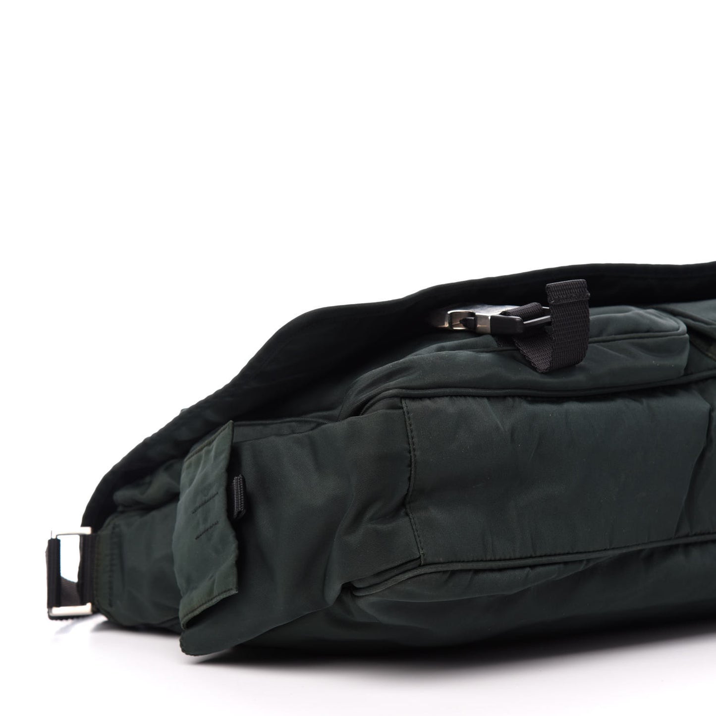 Nylon Sport Messenger Bag Green