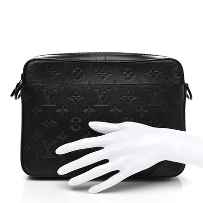 Louis Vuitton Calfskin Monogram Shadow Duo Messenger Black 2 of 11