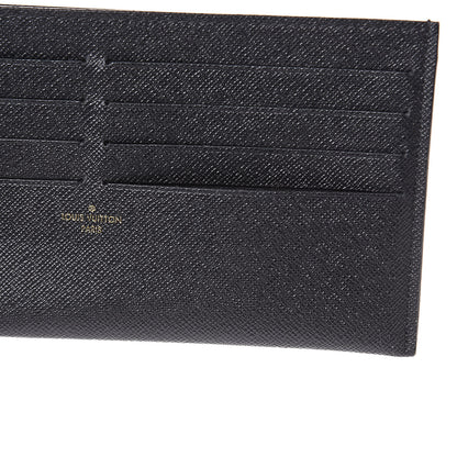 Louis Vuitton Calfskin Felicie Chain Wallet Card Holder Insert Black 7 of 7