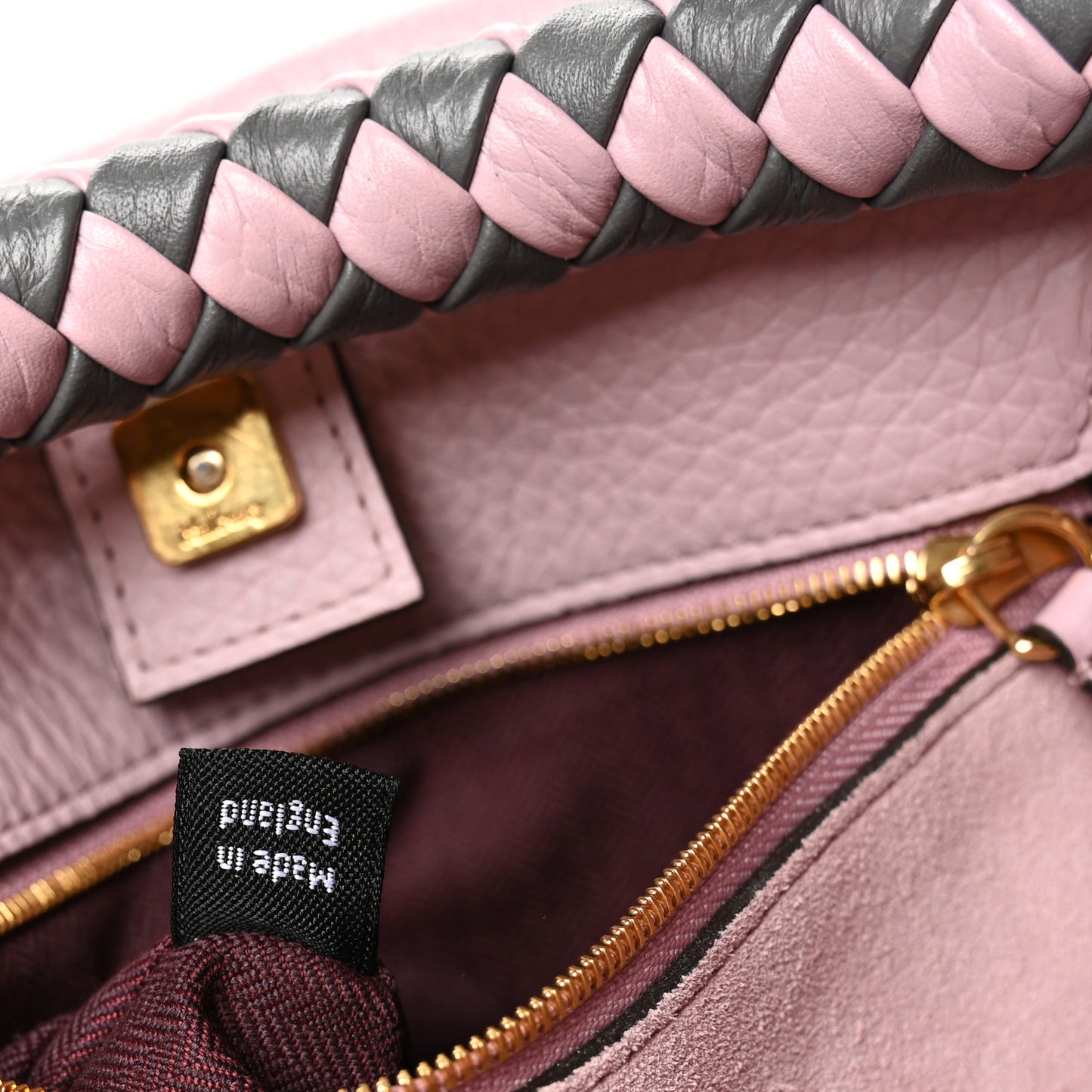 Heavy Grain Small Iris Tote Powder Pink