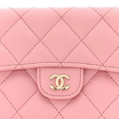 Chanel Caviar Quilted Medium Flap Wallet Light Pink 8 of 10