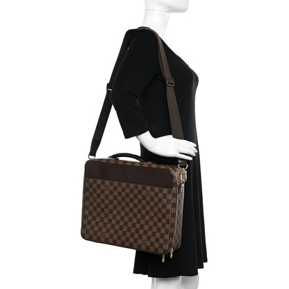 Louis Vuitton Damier Ebene Porte Ordinateur Sabana Computer Case 2 of 9