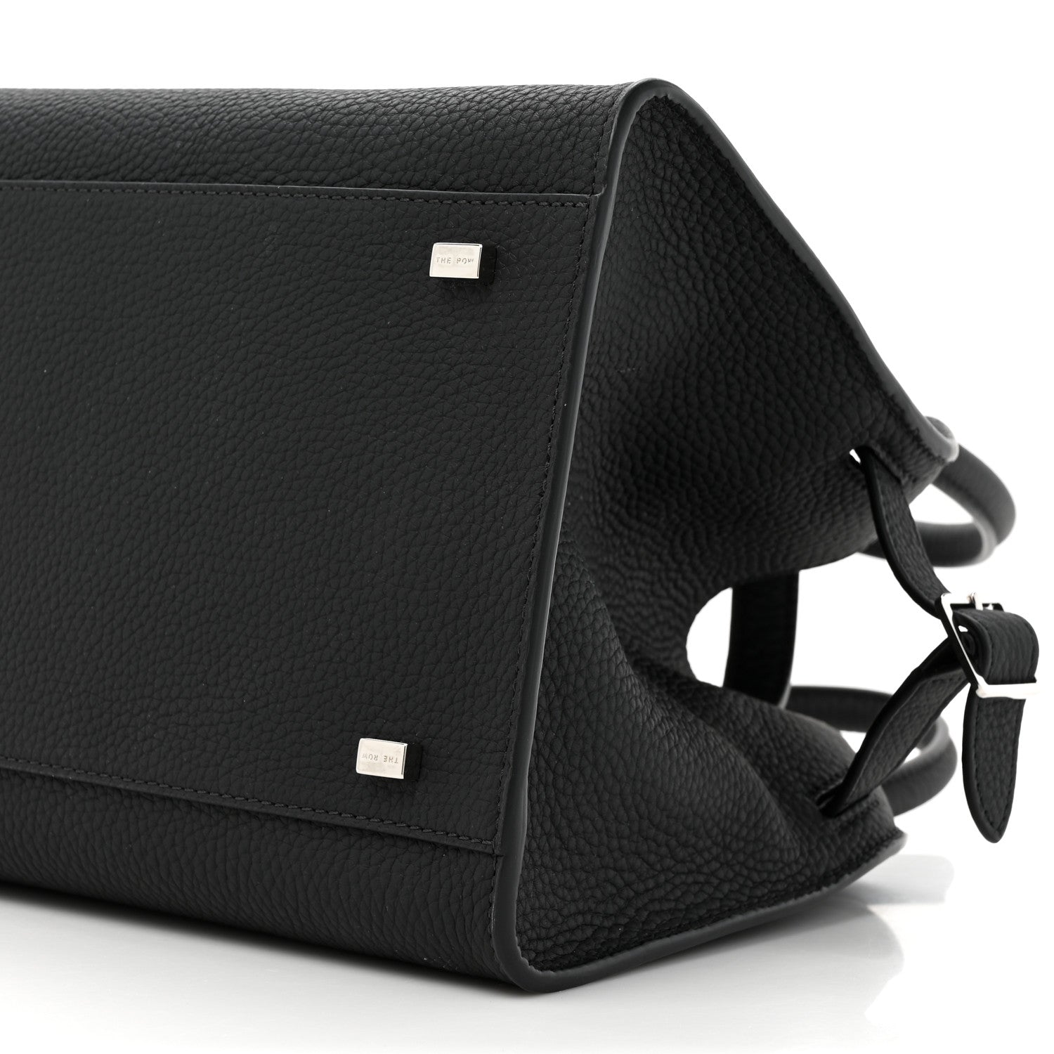 The Row Grained Calfskin Soft Margaux 10 Bag Black 8 of 9