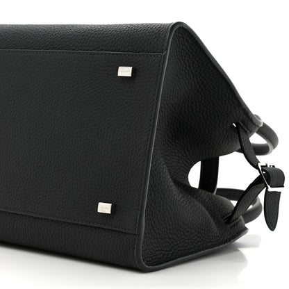 The Row Grained Calfskin Soft Margaux 10 Bag Black 8 of 9