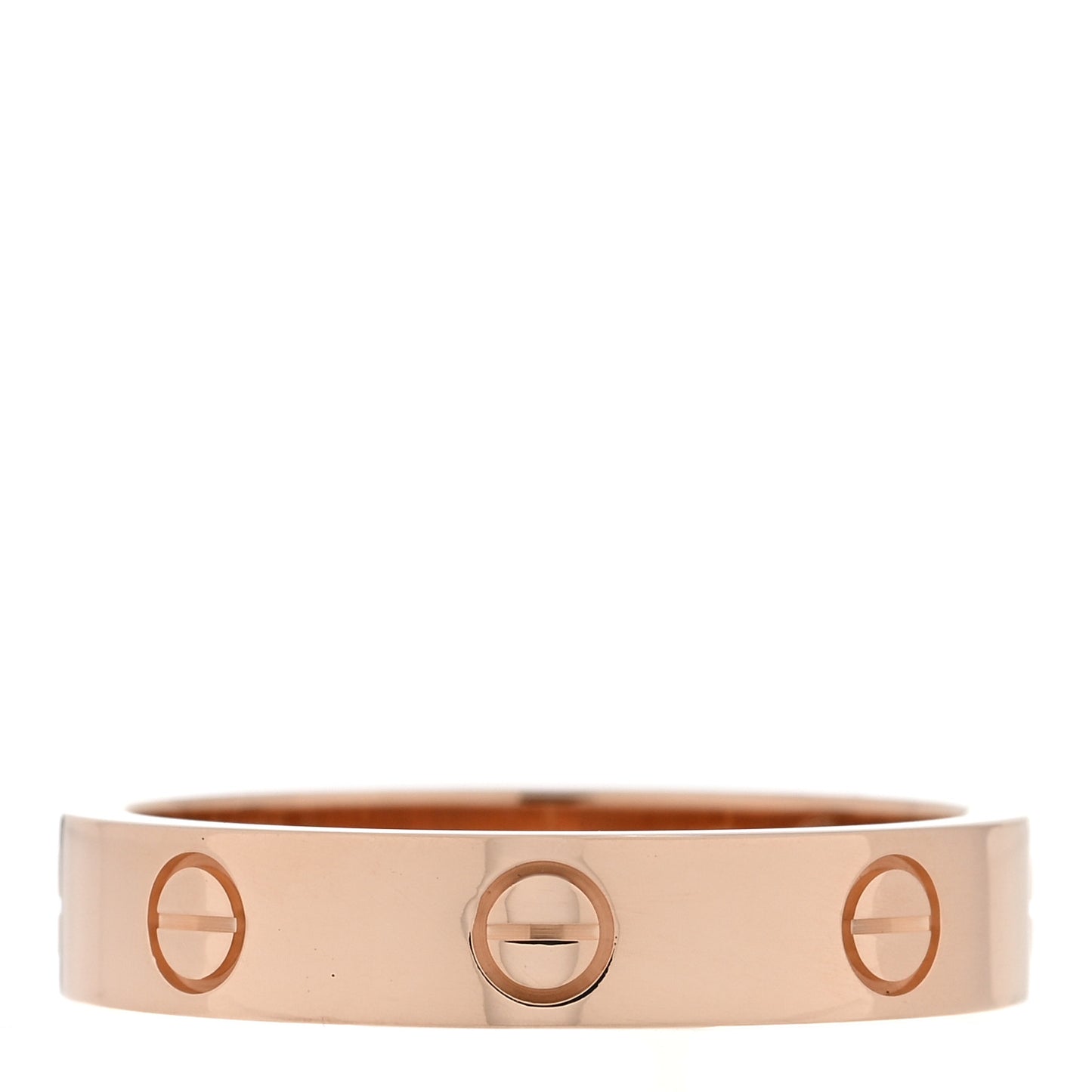 18K Pink Gold Diamond 4mm LOVE Wedding Band Ring 55 7.25