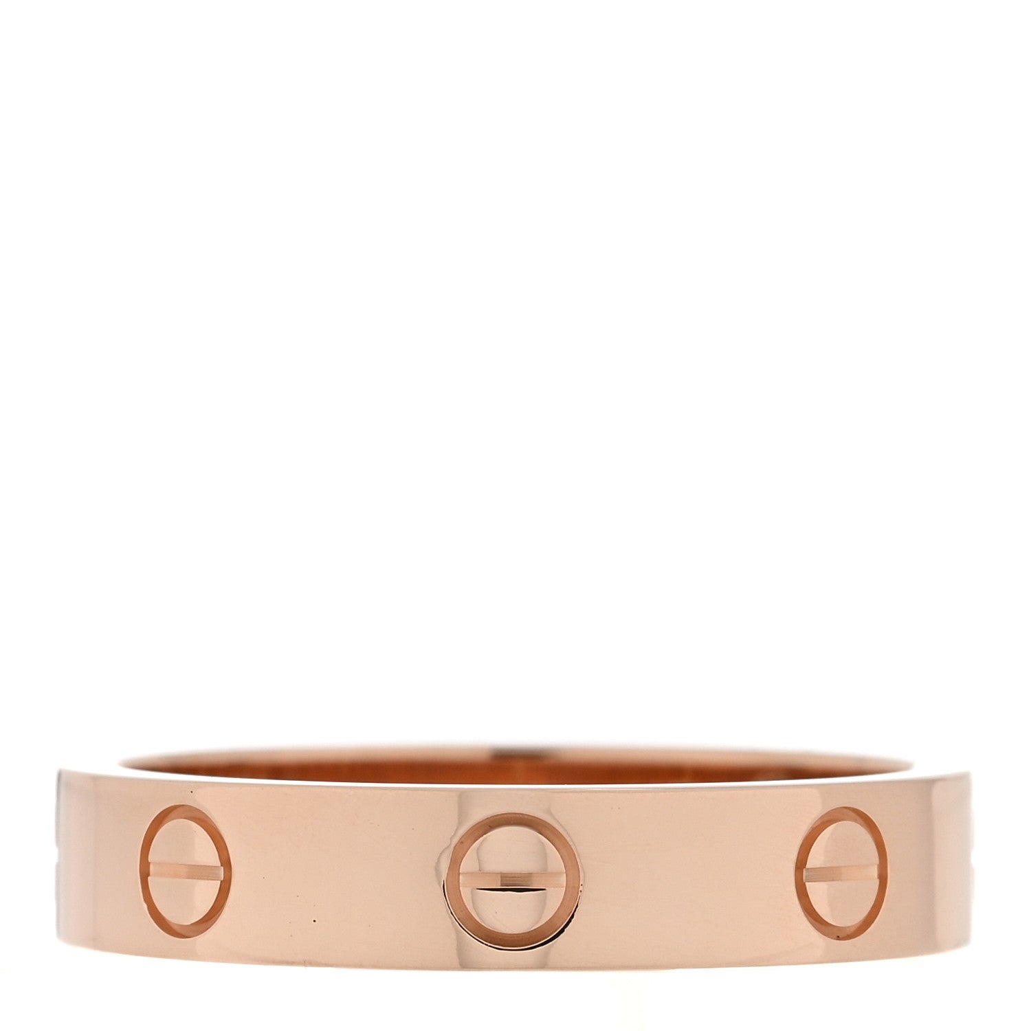 Cartier 18K Pink Gold Diamond 4mm LOVE Wedding Band Ring 55 7.25 3 of 5
