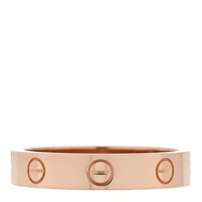 Cartier 18K Pink Gold Diamond 4mm LOVE Wedding Band Ring 55 7.25 3 of 5