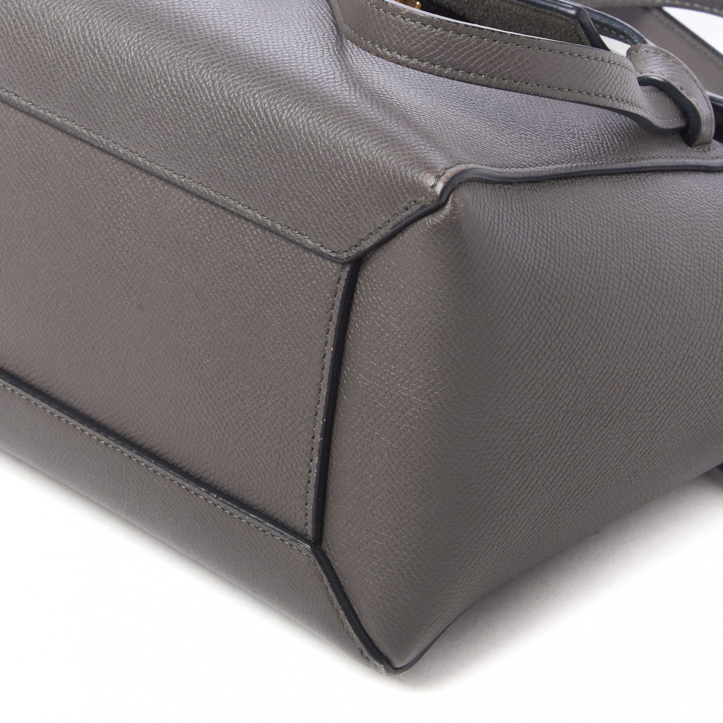 Baby Grained Calfskin Micro Belt Bag Grey