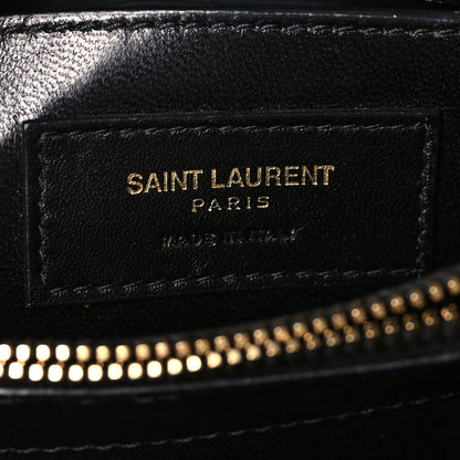 Saint Laurent Velvet Y Quilted Monogram Small Loulou Chain Satchel Black 6 of 9