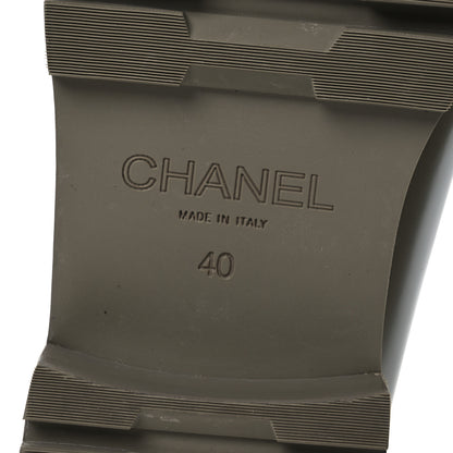 Chanel Calfskin Metal CC Loafers 40 Khaki 8 of 15