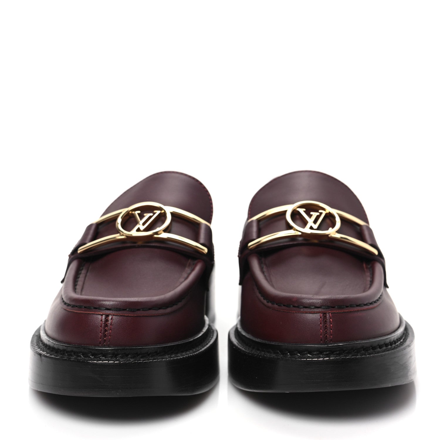 Louis Vuitton Calfskin Academy Loafers Burgundy 39 Burgundy 2 of 7