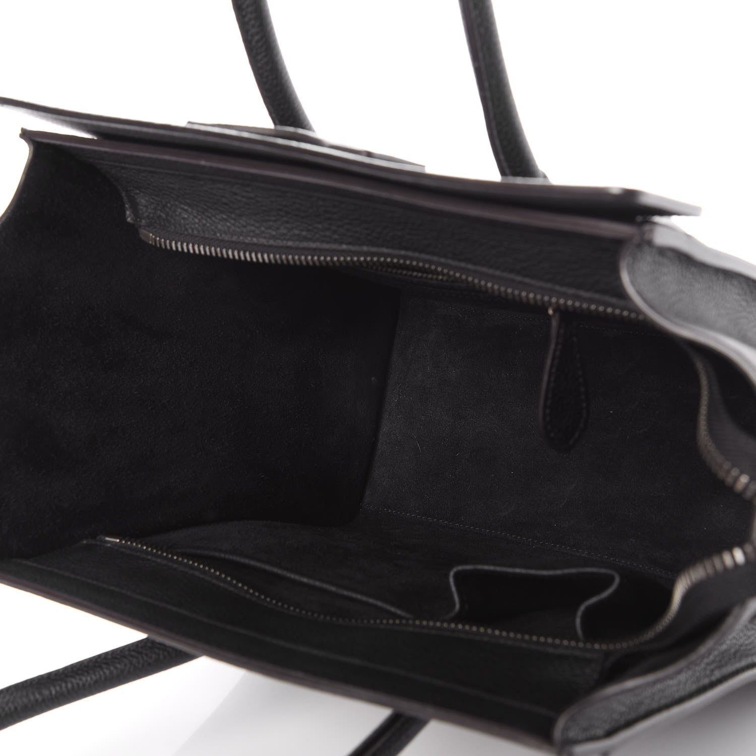 Celine Drummed Calfskin Micro Luggage Black 5 of 8