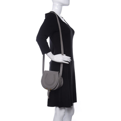 Chloe Calfskin Mini Marcie Round Crossbody Bag Cashmere Grey 2 of 9