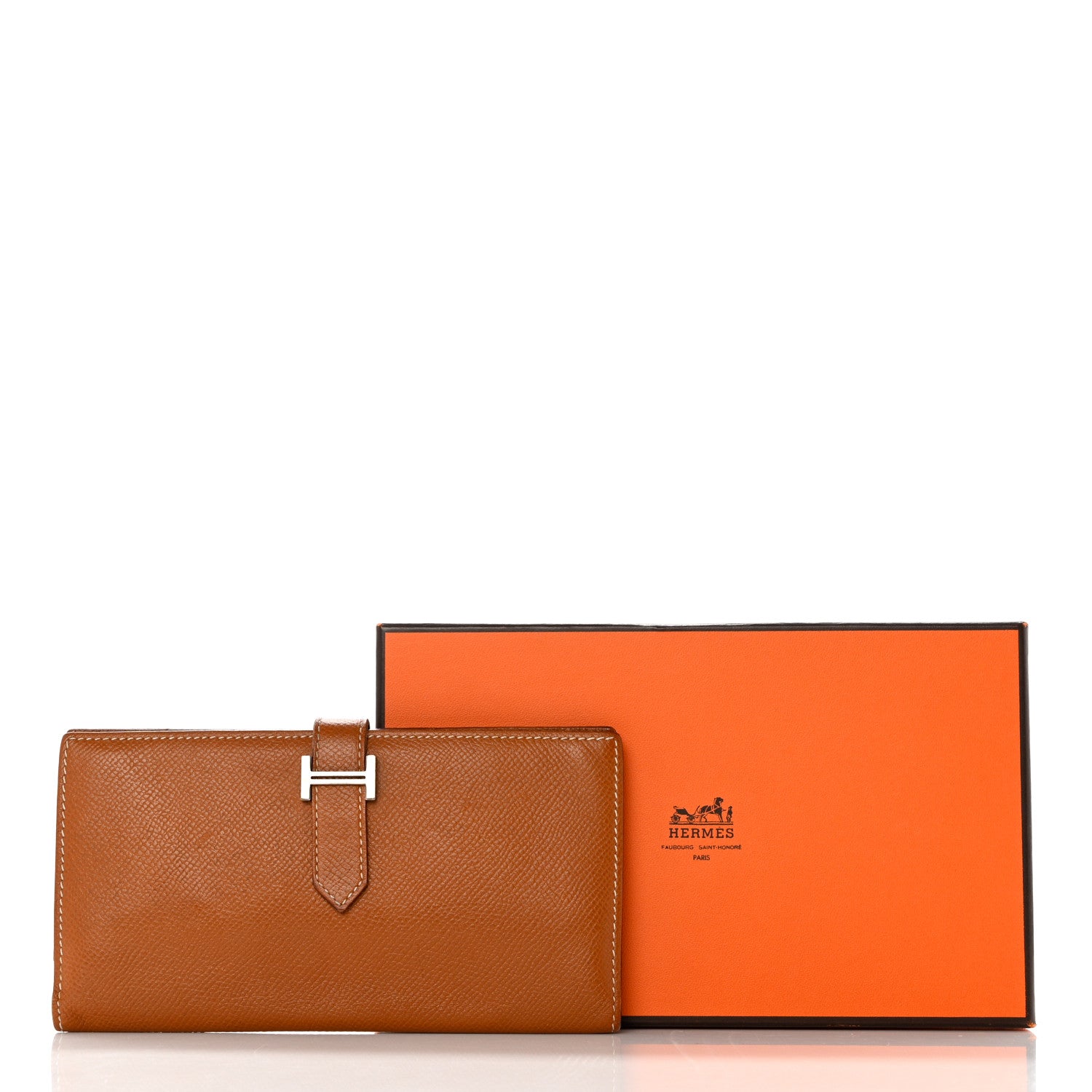 Hermes Epsom Bearn Gusset Wallet Gold 10 of 10