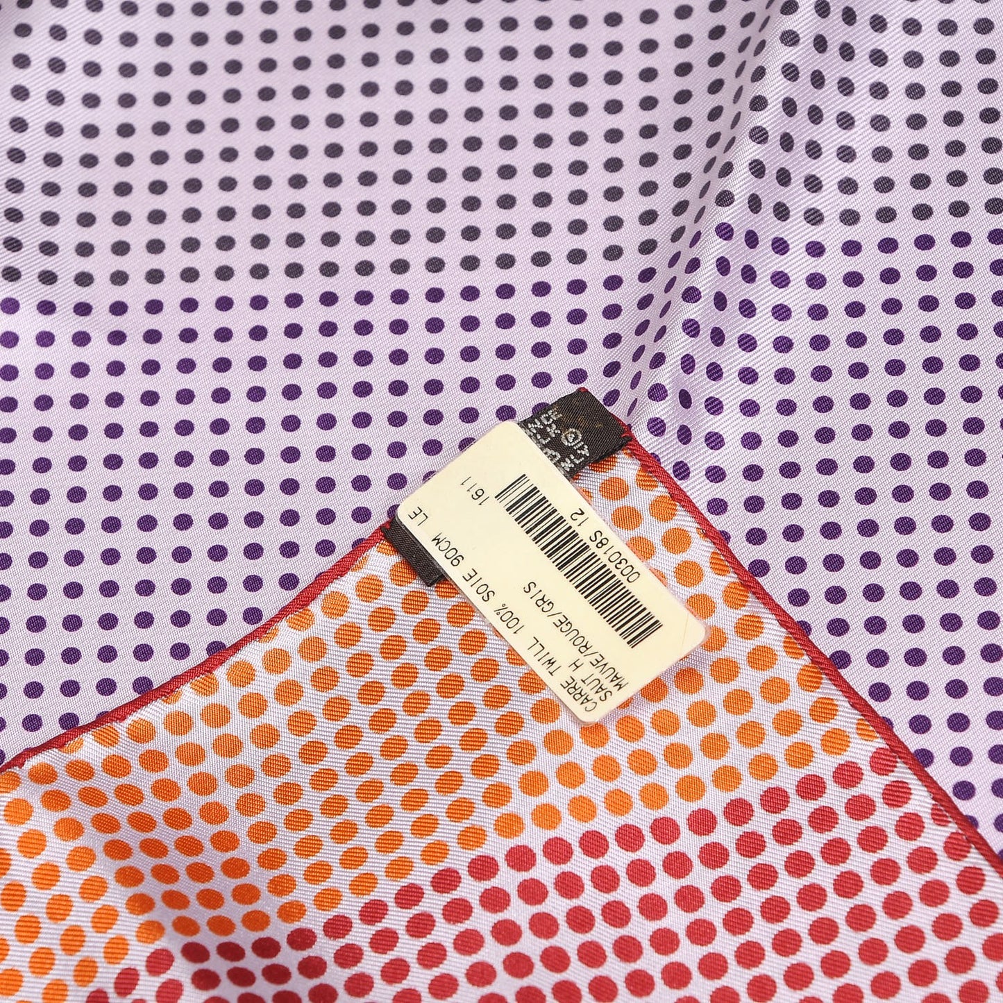 Silk Le Saut H Scarf 90 Mauve Rouge Gris