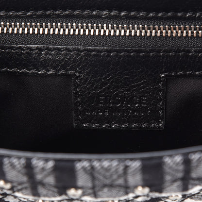 Versace Calfskin Plaid Quilted Studded Shoulder Bag Black 6 of 7
