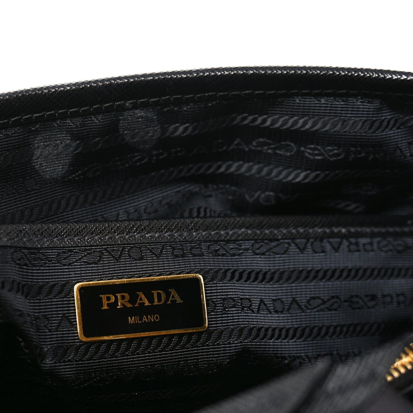 Tessuto Nylon Soft Calf Small Tote Black