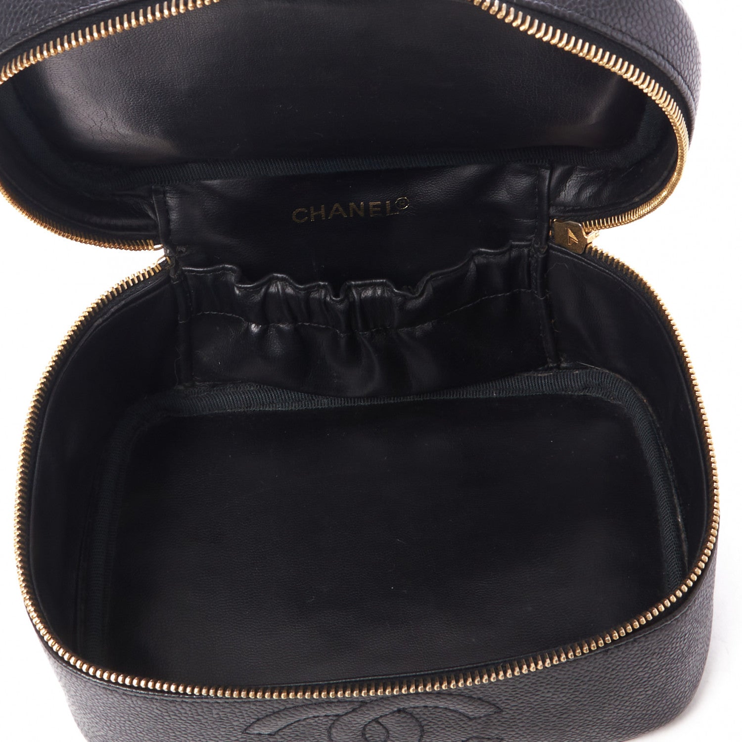 Chanel Caviar Vanity Cosmetic Case Black 4 of 8