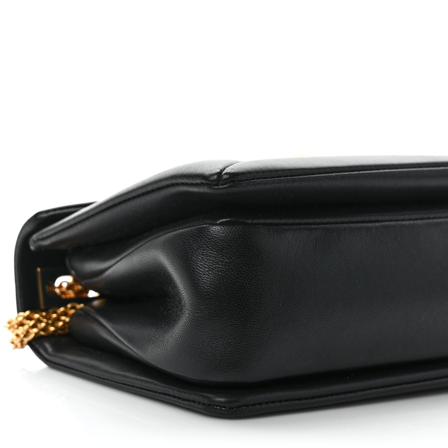 Nappa One Stud Chain Clutch Black