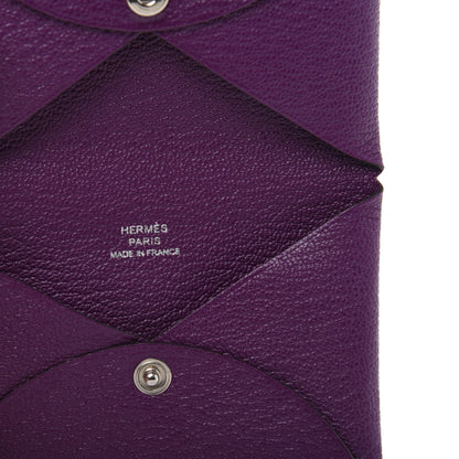 Hermes Chevre Mysore Calvi Card Case Anemone 9 of 10