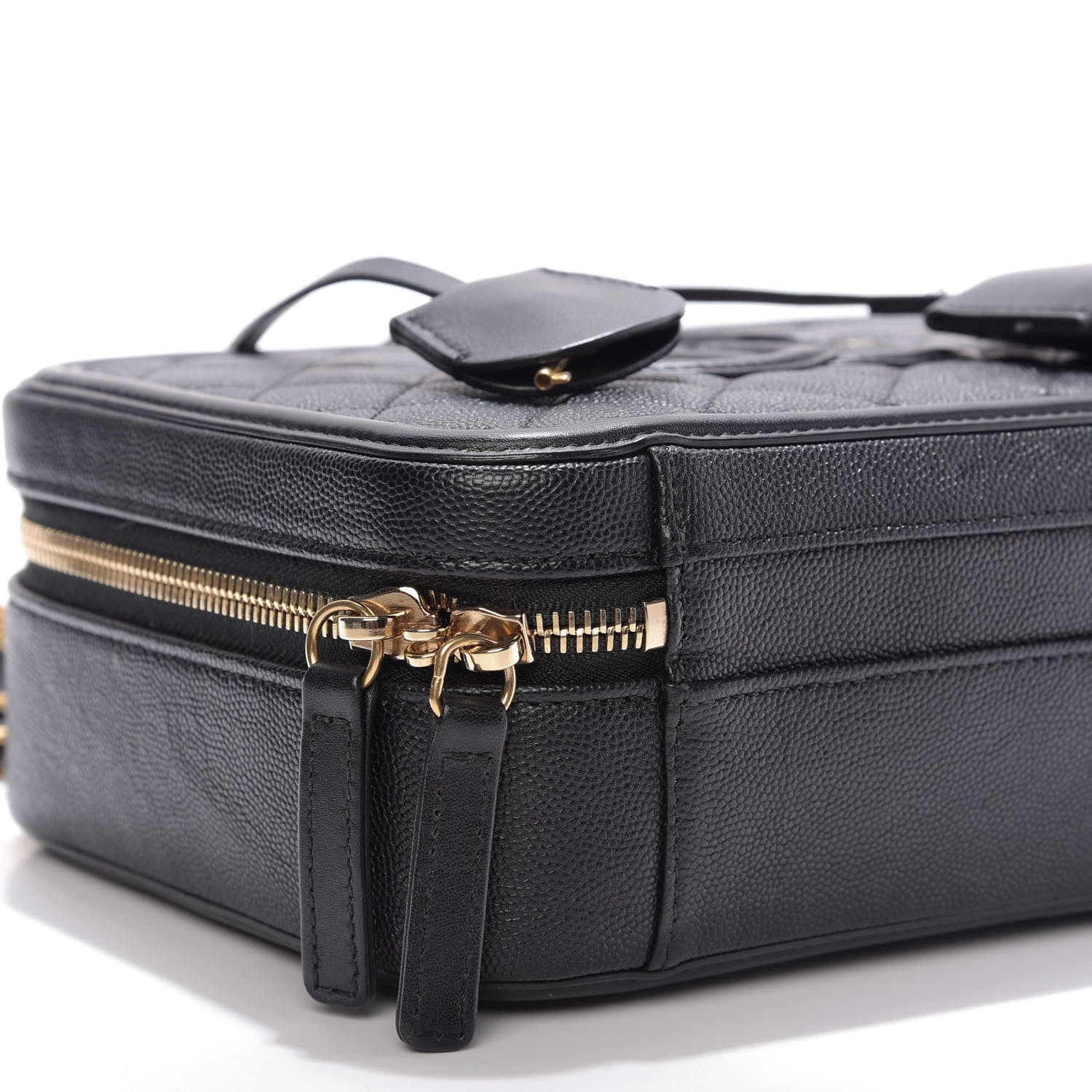 Chanel Caviar Quilted Medium CC Filigree Vanity Case Black 6 of 10