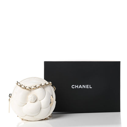 Chanel Lambskin Mini Camellia Bouquet Clutch With Chain White 11 of 11