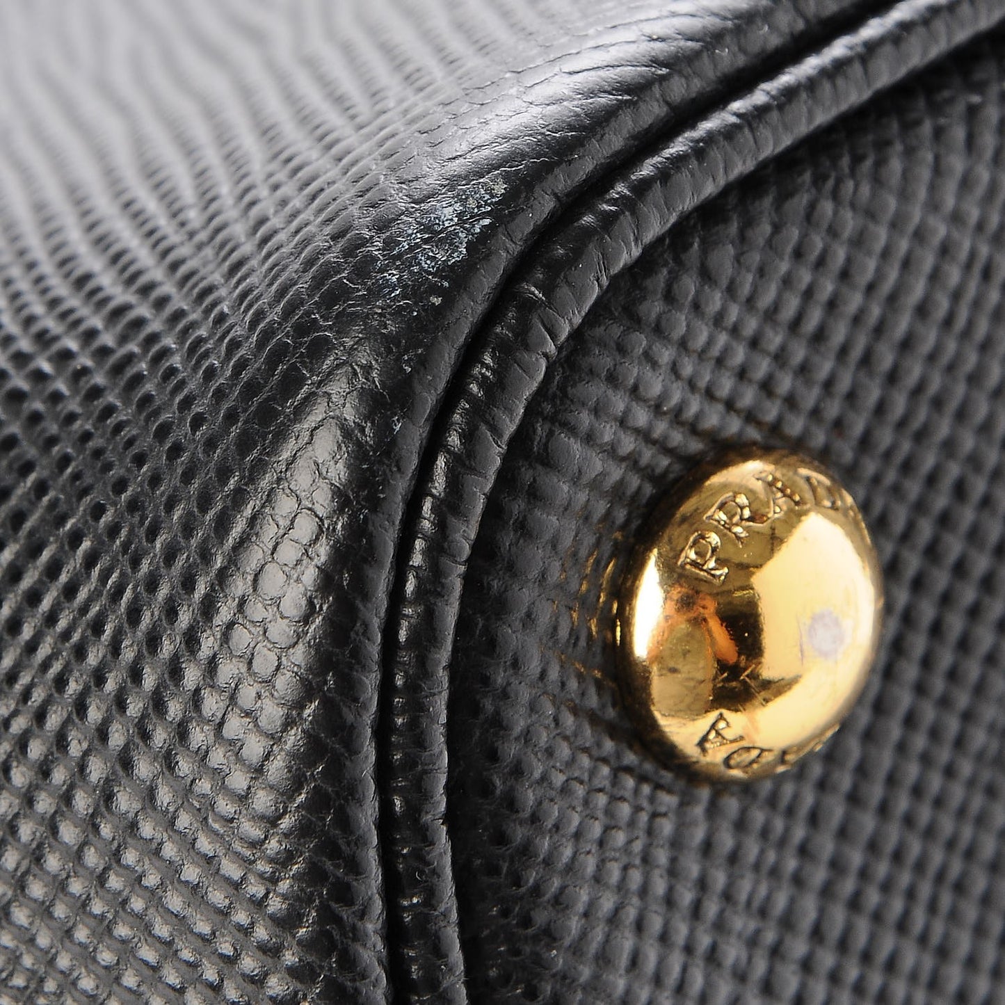 Saffiano Cuir Large Double Bag Black Mughetto