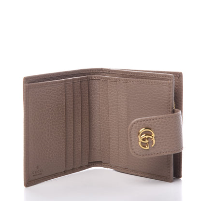 Gucci Dollar Calfskin GG Marmont French Wallet Porcelain Rose 4 of 7