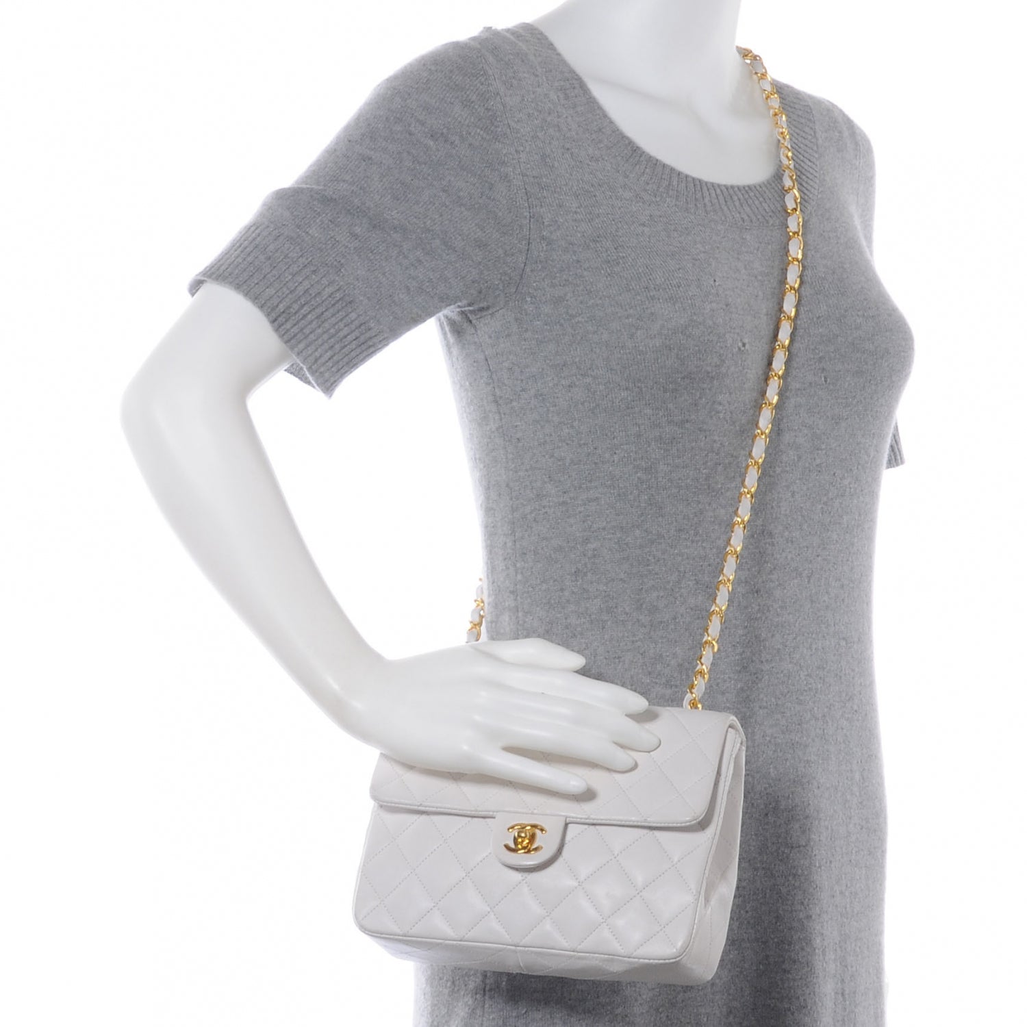 Chanel Lambskin Mini Flap White 2 of 9