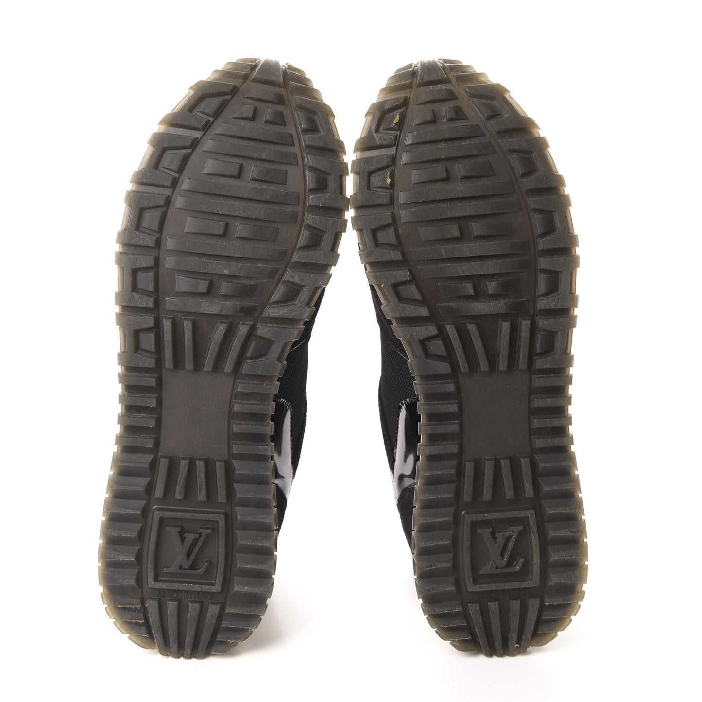 Suede Monogram Run Away Sneakers 37 Black