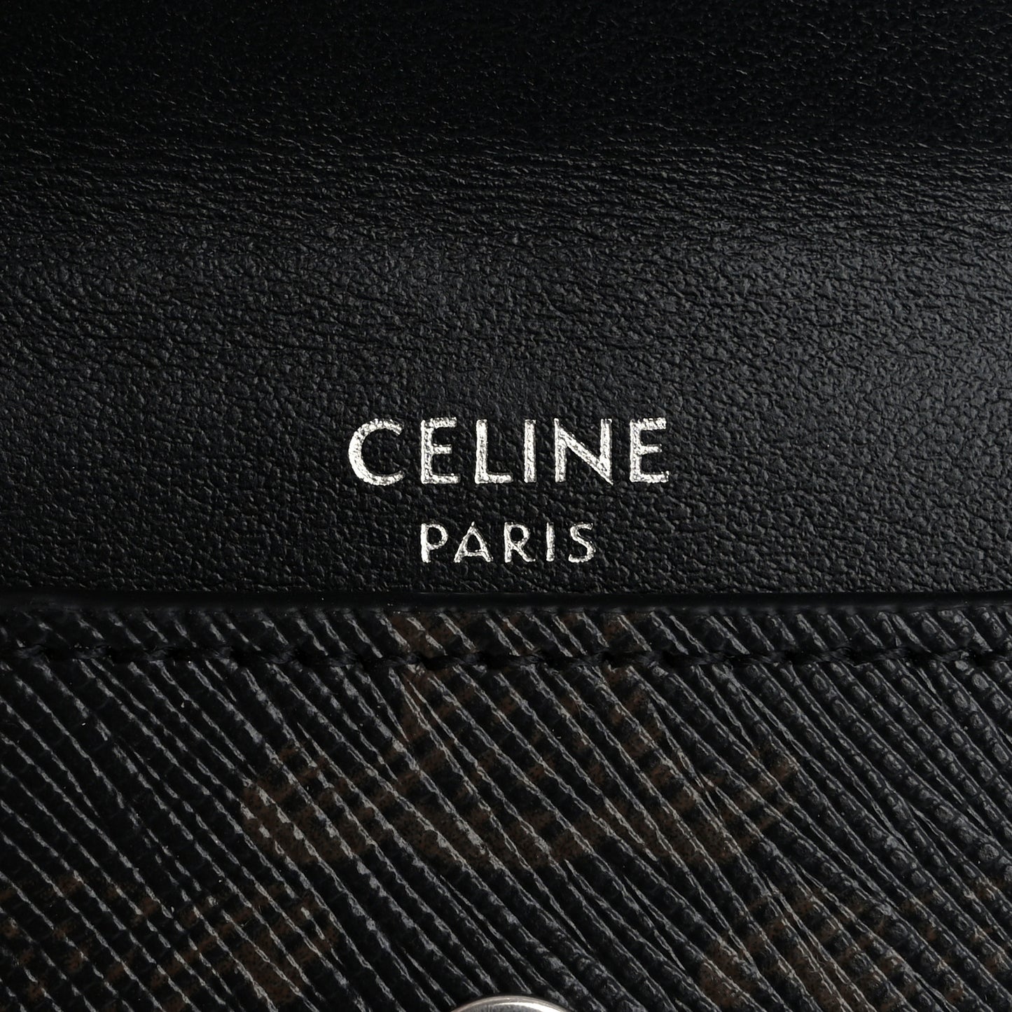 Triomphe Canvas Keyring Flat Card Holder Black