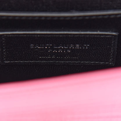 Saint Laurent Calfskin Crocodile Embossed Small Classic Monogram Kate Tassel Satchel Bubblegum 6 of 10