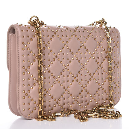 Christian Dior Lambskin Cannage Studded Large Dioraddict Flap Bag Nude 4 of 7