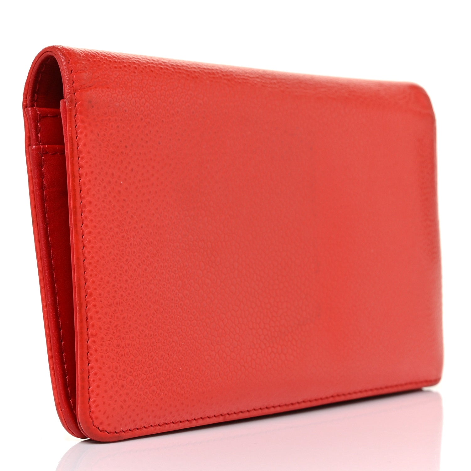 Chanel Caviar Timeless CC Yen Wallet Red 3 of 9
